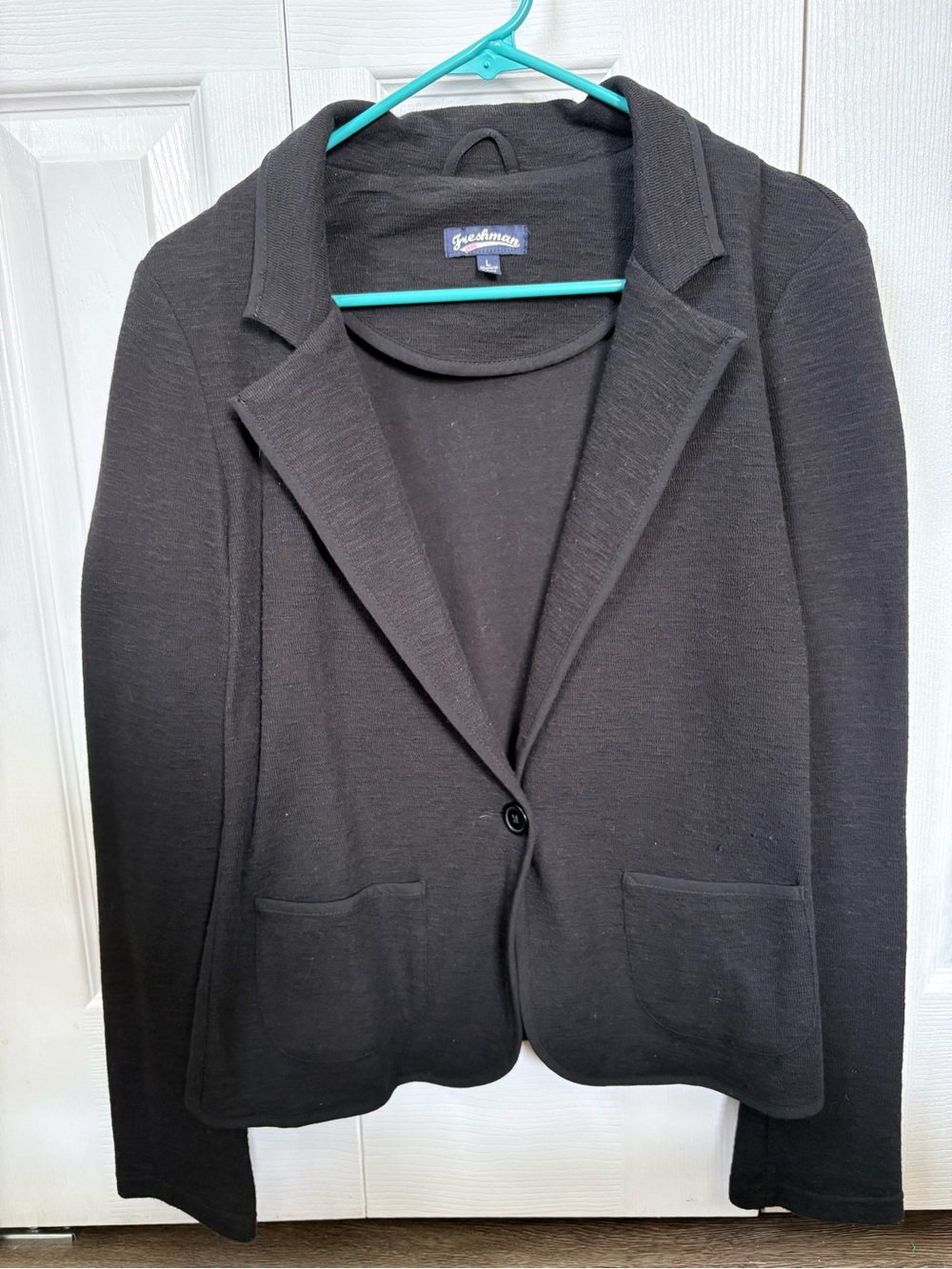 Freshman Black Knit Blazer Jacket